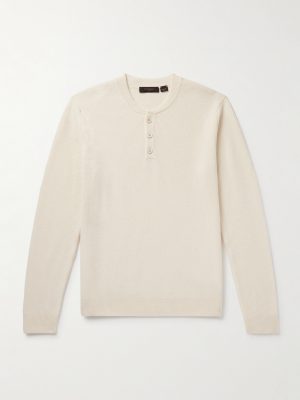 Zanone Slim-Fit Ribbed Virgin Wool Henley T-Shirt