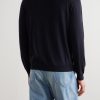Virgin Wool-Blend Mock-Neck Sweater - BK
