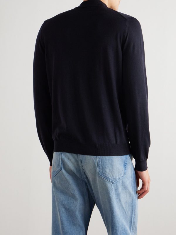 Virgin Wool-Blend Mock-Neck Sweater - BK