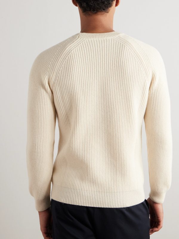 Ribbed Cashmere Sweater - BK Ribbed Cashmere Sweater - BK