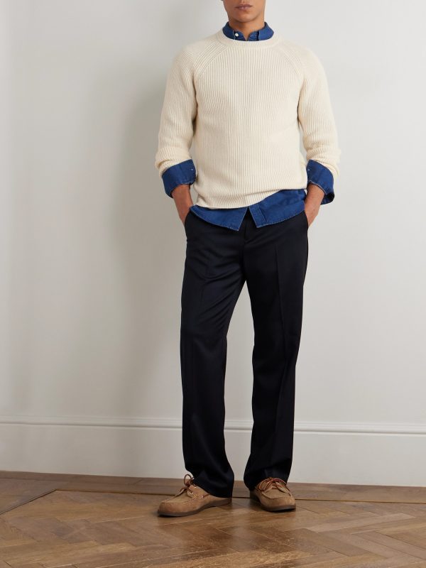 Ribbed Cashmere Sweater - OU Ribbed Cashmere Sweater - OU