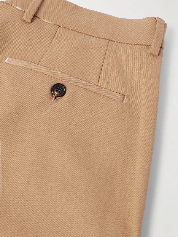 Slim-Fit Cotton-Blend Gabardine Trousers - CU Slim-Fit Cotton-Blend Gabardine Trousers - CU