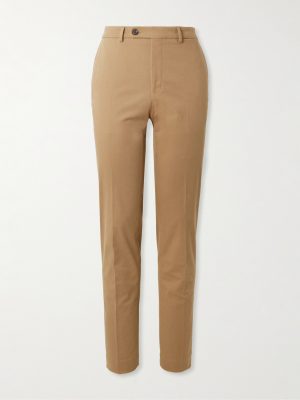 Slim-Fit Cotton-Blend Gabardine Trousers