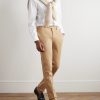 Slim-Fit Cotton-Blend Gabardine Trousers - OU Slim-Fit Cotton-Blend Gabardine Trousers - OU