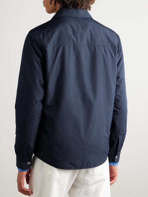 Teknosartorial Grosgrain-Trimmed Padded Shell Overshirt - BK Teknosartorial Grosgrain-Trimmed Padded Shell Overshirt - BK