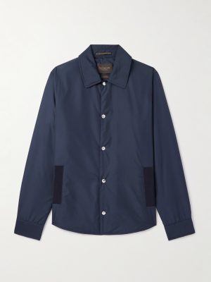 Teknosartorial Grosgrain-Trimmed Padded Shell Overshirt