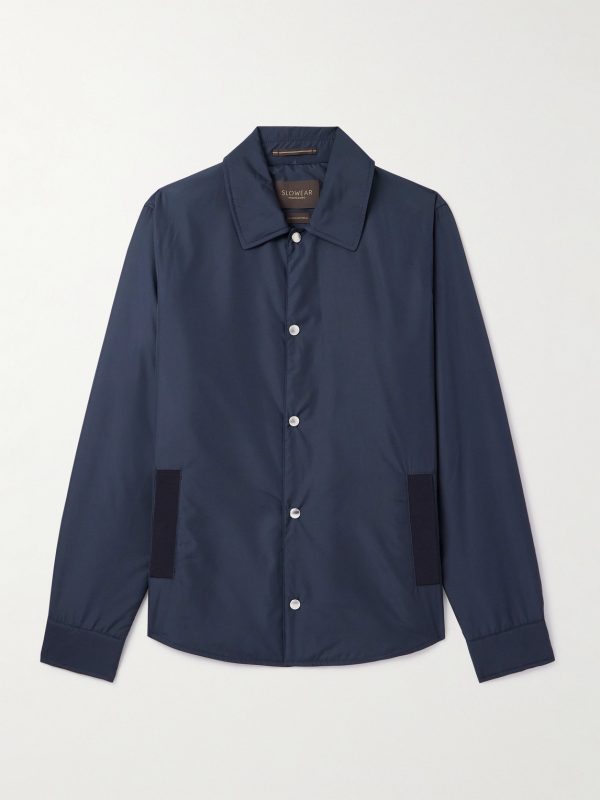 Teknosartorial Grosgrain-Trimmed Padded Shell Overshirt Teknosartorial Grosgrain-Trimmed Padded Shell Overshirt