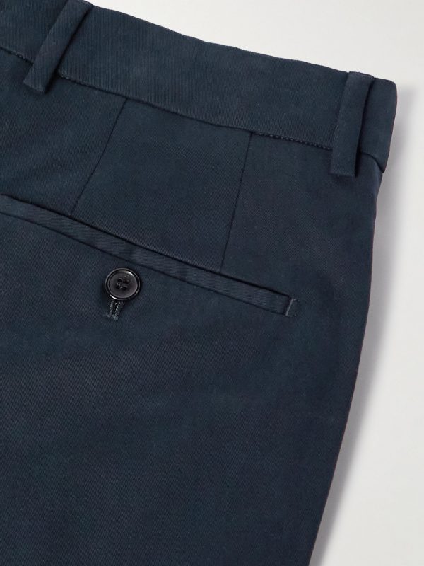 Slim-Fit Cotton-Blend Gabardine Trousers - CU Slim-Fit Cotton-Blend Gabardine Trousers - CU