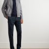 Slim-Fit Cotton-Blend Gabardine Trousers - OU Slim-Fit Cotton-Blend Gabardine Trousers - OU