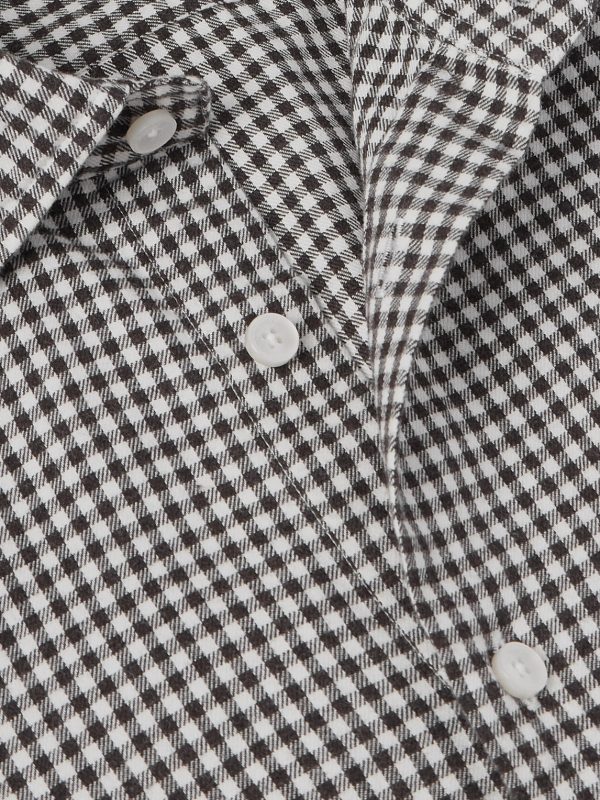 Slim-Fit Gingham Cotton-Flannel Shirt - CU Slim-Fit Gingham Cotton-Flannel Shirt - CU