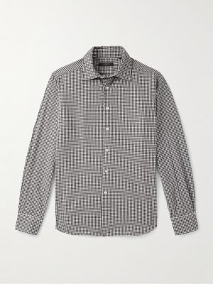Slim-Fit Gingham Cotton-Flannel Shirt Slim-Fit Gingham Cotton-Flannel Shirt