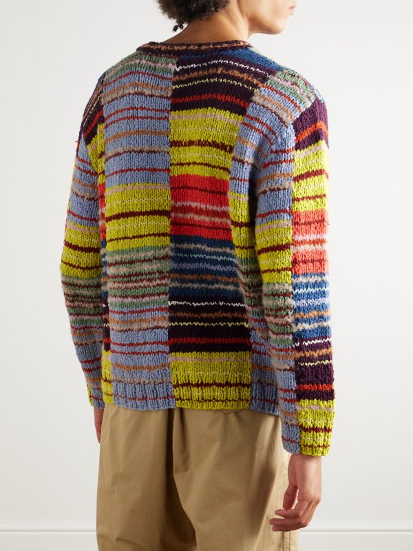 Scrap Patchwork Cotton-Blend Sweater - BK Scrap Patchwork Cotton-Blend Sweater - BK