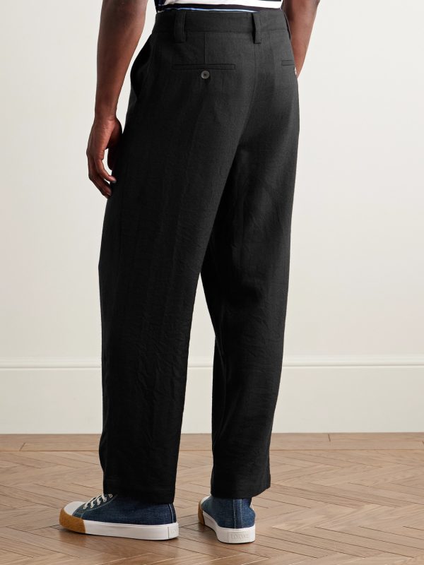 Norm Straight-Leg Wool and Cashmere-Blend Twill Trousers - BK Norm Straight-Leg Wool and Cashmere-Blend Twill Trousers - BK