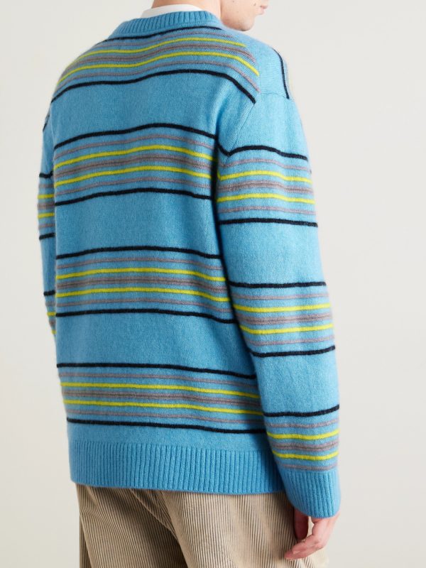 Reef Striped Cashmere and Cotton-Blend Sweater - BK