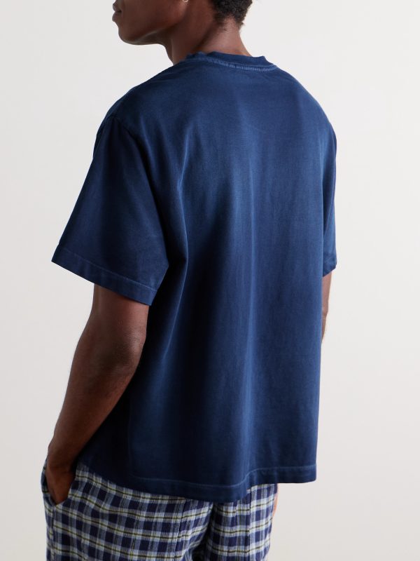 Sunbleached Cotton and Cashmere-Blend Jersey T-Shirt - BK Sunbleached Cotton and Cashmere-Blend Jersey T-Shirt - BK