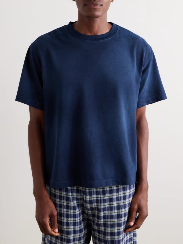 Sunbleached Cotton and Cashmere-Blend Jersey T-Shirt - FR Sunbleached Cotton and Cashmere-Blend Jersey T-Shirt - FR