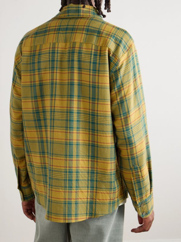 Pashmina Checked Wool and Cashmere-Blend Shirt - BK Pashmina Checked Wool and Cashmere-Blend Shirt - BK