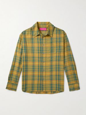 Pashmina Checked Wool and Cashmere-Blend Shirt Pashmina Checked Wool and Cashmere-Blend Shirt