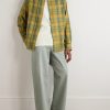 Pashmina Checked Wool and Cashmere-Blend Shirt - OU Pashmina Checked Wool and Cashmere-Blend Shirt - OU