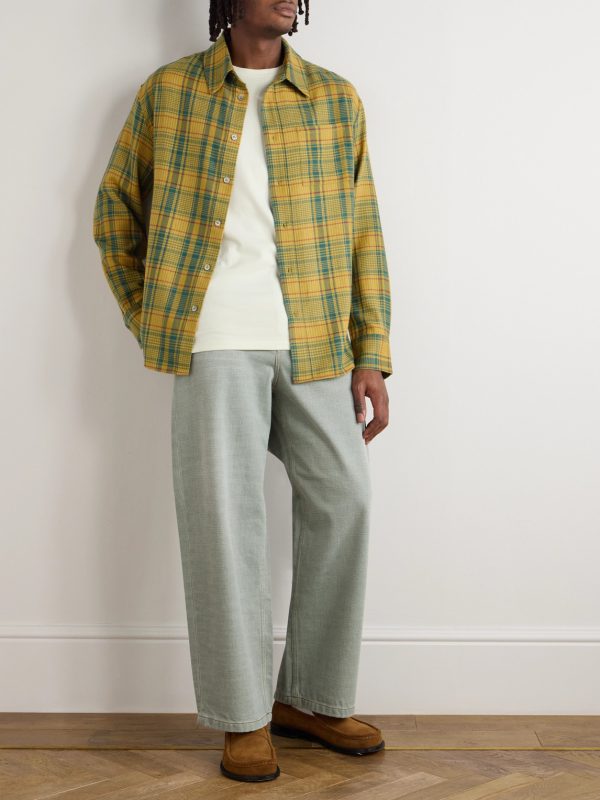 Pashmina Checked Wool and Cashmere-Blend Shirt - OU Pashmina Checked Wool and Cashmere-Blend Shirt - OU