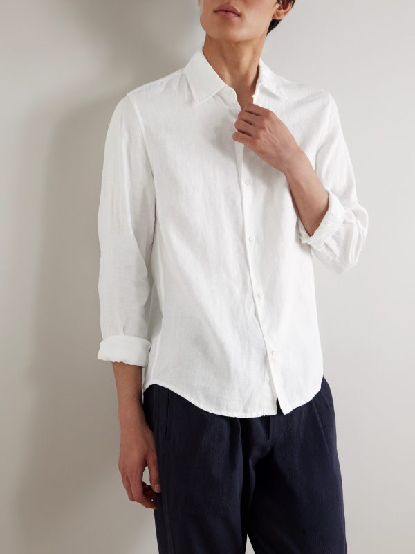 Garment-Dyed Linen Shirt - FR