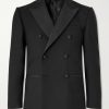Double-Breasted Slim-Fit Satin-Trimmed Virgin Wool-Twill Tuxedo Jacket Double-Breasted Slim-Fit Satin-Trimmed Virgin Wool-Twill Tuxedo Jacket