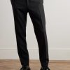 Slim-Fit Twill-Trimmed Wool Tuxedo Trousers - FR Slim-Fit Twill-Trimmed Wool Tuxedo Trousers - FR