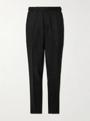 Slim-Fit Twill-Trimmed Wool Tuxedo Trousers