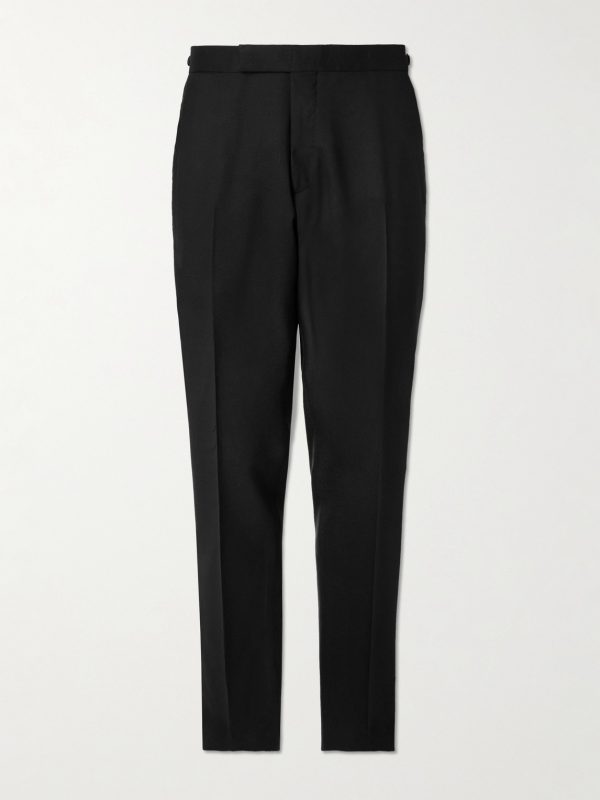 Slim-Fit Twill-Trimmed Wool Tuxedo Trousers Slim-Fit Twill-Trimmed Wool Tuxedo Trousers