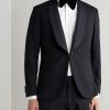 Slim-Fit Satin-Trimmed Wool Tuxedo Jacket - FR Slim-Fit Satin-Trimmed Wool Tuxedo Jacket - FR