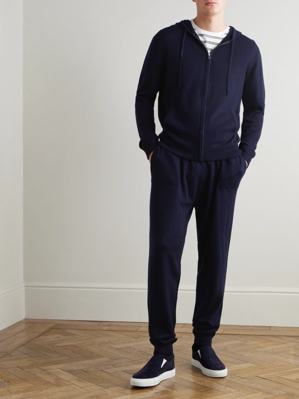Wool and Cashmere-Blend Zip-Up Hoodie - OU Wool and Cashmere-Blend Zip-Up Hoodie - OU