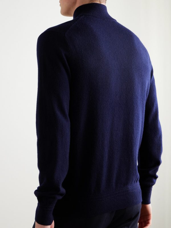 James Cashmere Half-Zip Sweater - BK