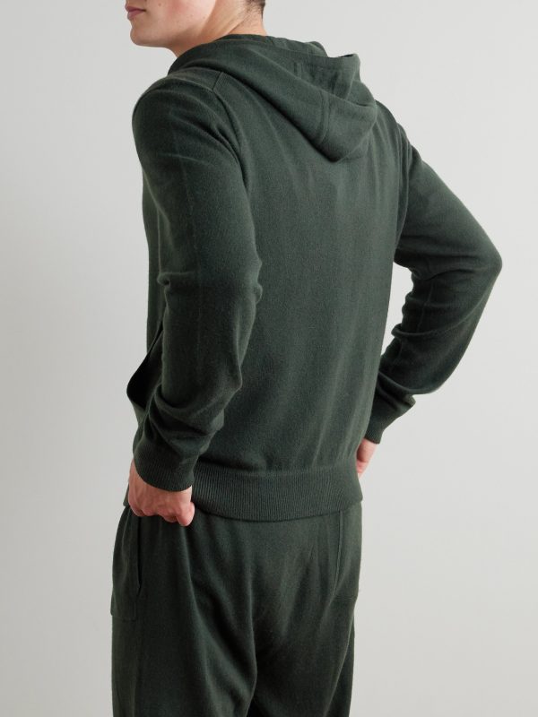 Wool and Cashmere-Blend Zip-Up Hoodie - BK