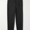 Signal Straight-Leg Pleated Cotton Trousers