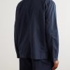 Cotton and Linen-Blend Poplin Blazer - BK