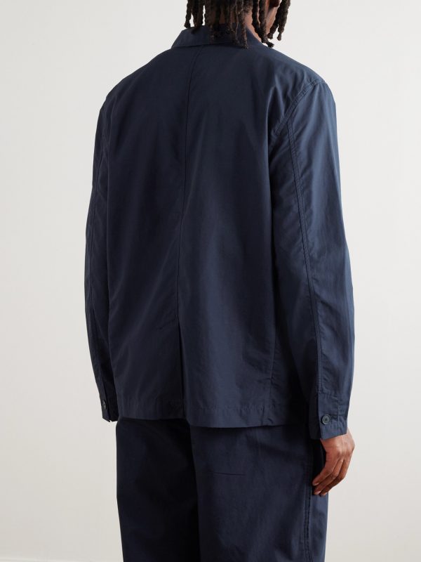 Cotton and Linen-Blend Poplin Blazer - BK