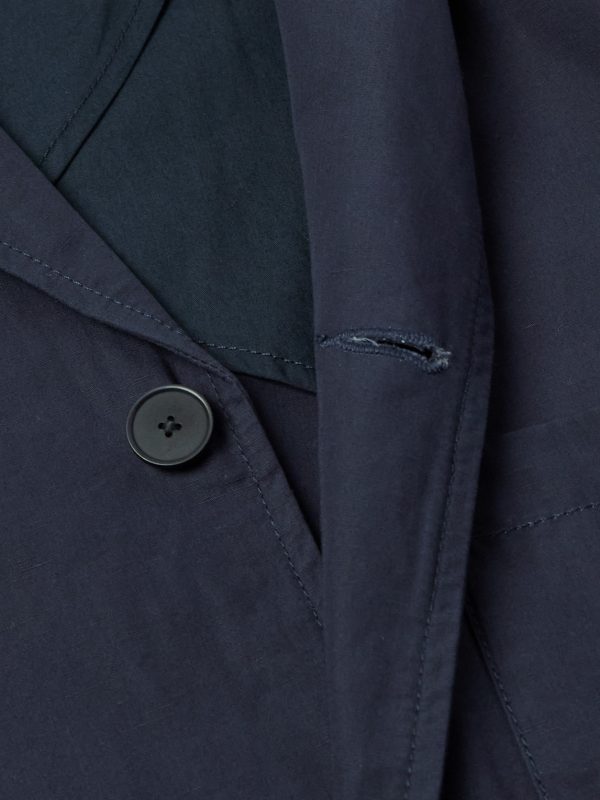 Cotton and Linen-Blend Poplin Blazer - E1