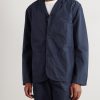 Cotton and Linen-Blend Poplin Blazer - FR