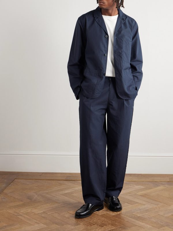 Cotton and Linen-Blend Poplin Blazer - OU