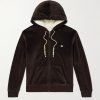 Embellished Logo-Embroidered Cotton-Blend Velour Zip-Up Hoodie Embellished Logo-Embroidered Cotton-Blend Velour Zip-Up Hoodie