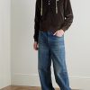 Embellished Logo-Embroidered Cotton-Blend Velour Zip-Up Hoodie - OU Embellished Logo-Embroidered Cotton-Blend Velour Zip-Up Hoodie - OU