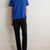 Triomphe Logo-Embroidered Cotton-Jersey T-Shirt - OU Triomphe Logo-Embroidered Cotton-Jersey T-Shirt - OU