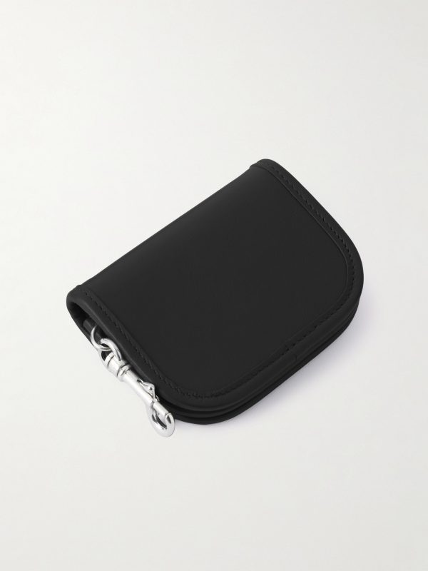 Nano Logo-Embellished Leather and Silver-Tone Keyring Wallet - BK Nano Logo-Embellished Leather and Silver-Tone Keyring Wallet - BK