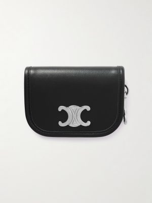Nano Logo-Embellished Leather and Silver-Tone Keyring Wallet Nano Logo-Embellished Leather and Silver-Tone Keyring Wallet
