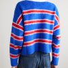 Cropped Logo-Embroidered Striped Brushed Cotton-Blend Polo Shirt - BK Cropped Logo-Embroidered Striped Brushed Cotton-Blend Polo Shirt - BK