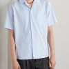 Convertible-Collar Logo-Embroidered Striped Cotton-Poplin Shirt - FR Convertible-Collar Logo-Embroidered Striped Cotton-Poplin Shirt - FR
