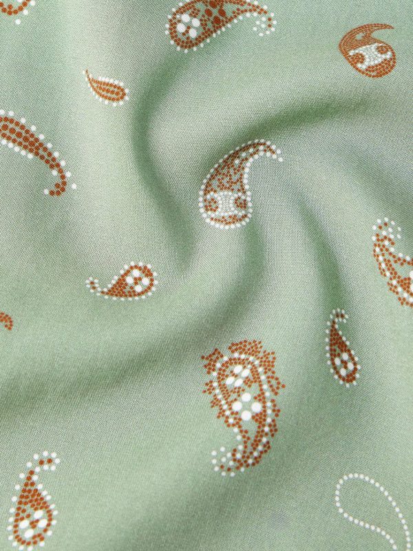 Convertible-Collar Paisley-Print Voile Shirt - CU Convertible-Collar Paisley-Print Voile Shirt - CU