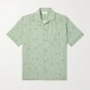Convertible-Collar Paisley-Print Voile Shirt Convertible-Collar Paisley-Print Voile Shirt