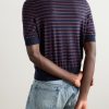 Slim-Fit Logo-Embroidered Striped Cotton Polo Shirt - BK Slim-Fit Logo-Embroidered Striped Cotton Polo Shirt - BK