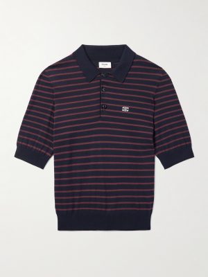 Slim-Fit Logo-Embroidered Striped Cotton Polo Shirt Slim-Fit Logo-Embroidered Striped Cotton Polo Shirt